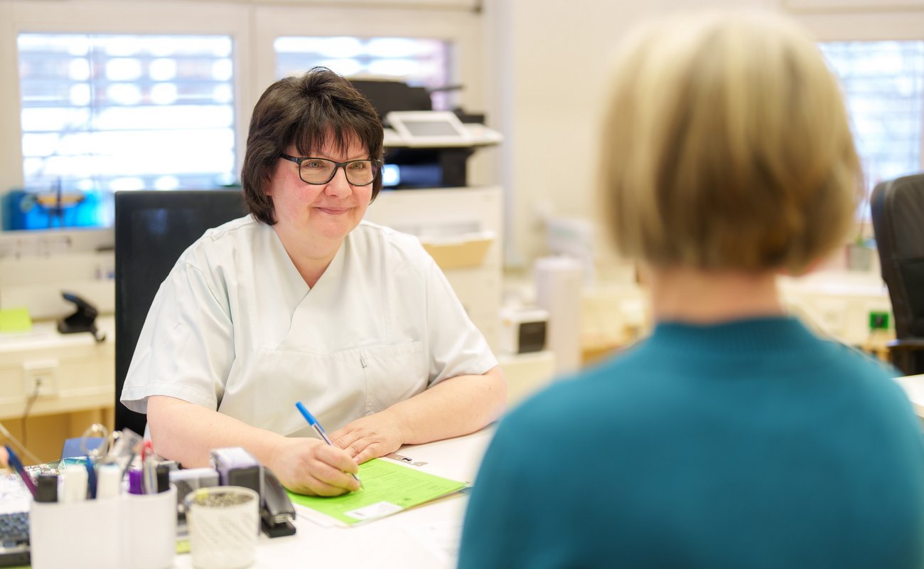 Aufnahme in der Klinik für Urologie.